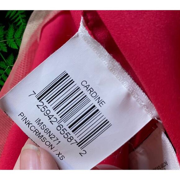 BCBG Runway Collection Hot Pink Ruffle Accents Tulle-Trim Size XS - Picture 10 of 10